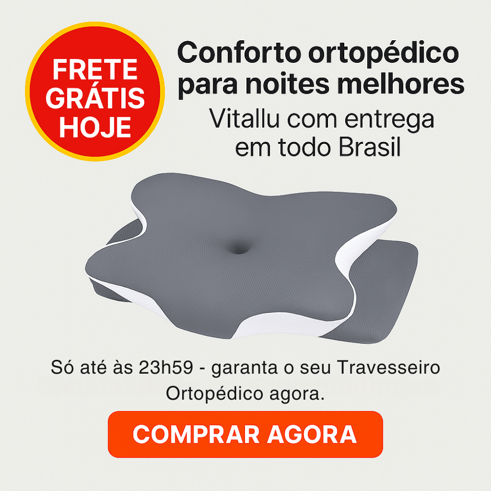 Travesseiro Ortopédico Vitallu – Apoio Cervical e Coluna